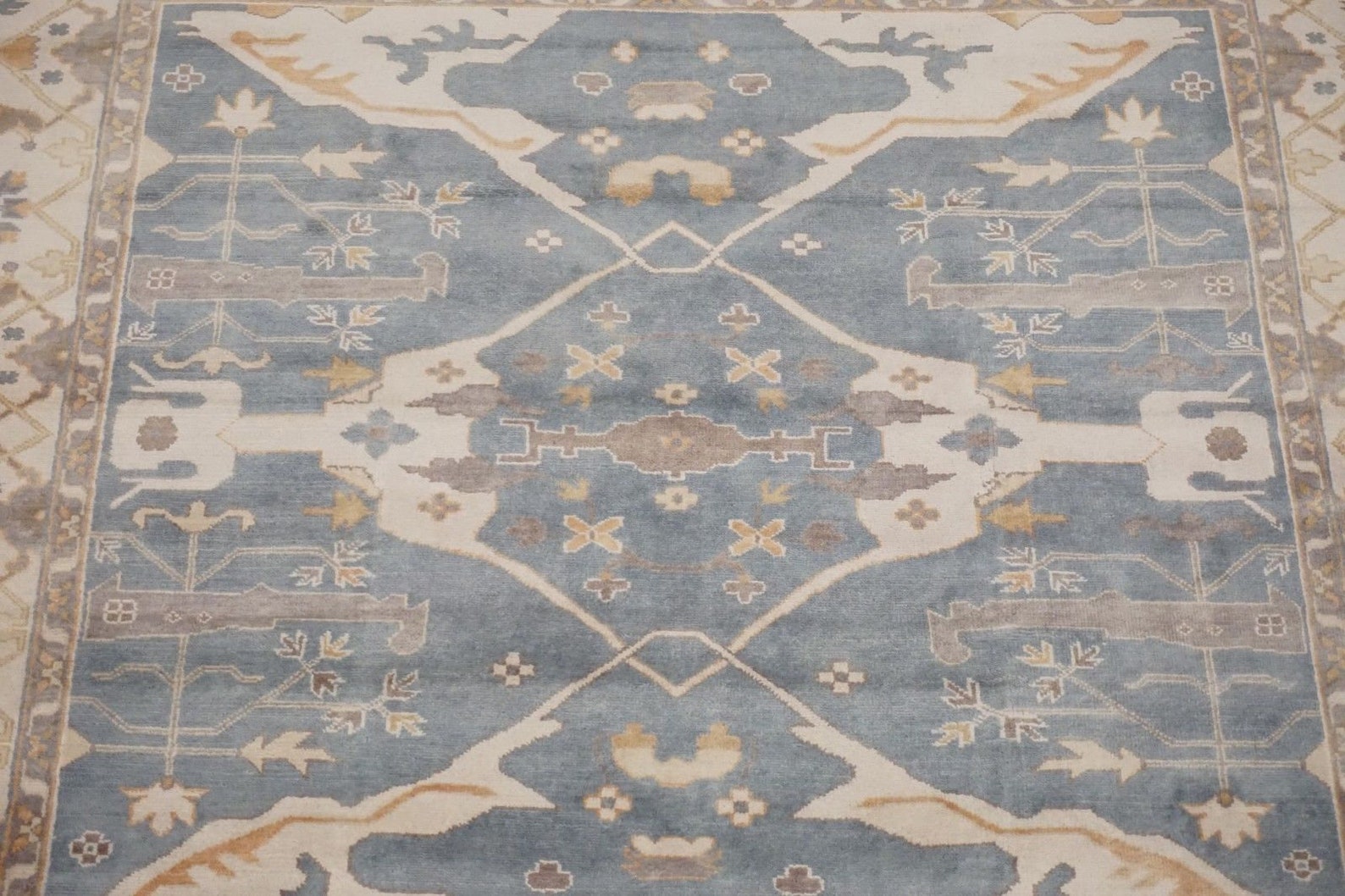 9X9 Square Oushak Area Rug Handknotted Vegetable Dyed Wool Etsy