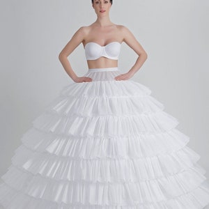 Mega Full Petticoat Crinoline Bridal Wedding Ball Gown Dress, 8-Hoop Underskirt Slip, Puffy Wedding Dress Crinoline, Petticoat Wholesaler