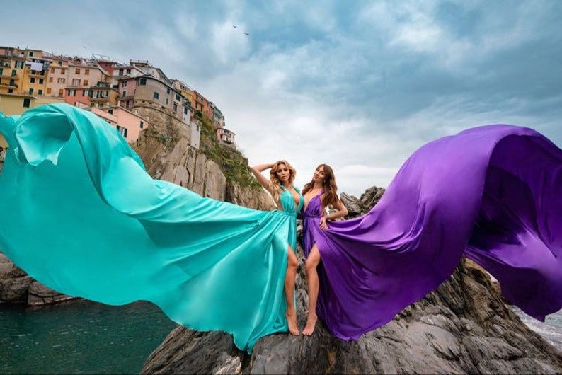 Long Flying Dress Flying Dress for Photoshoot Long Train - Etsy