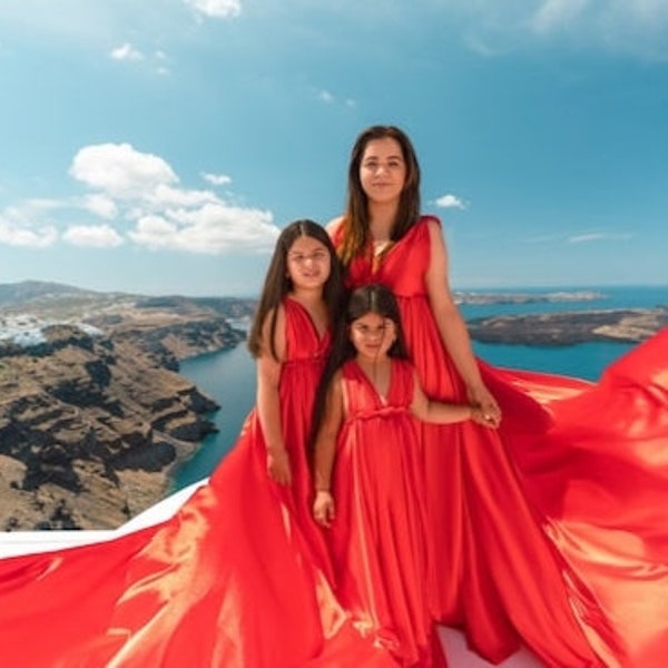 Robe volante pour maman et fille | Robe volante pour enfants | Robe de photographie, Robe de séance photo| Robe de mariée| Robe volante