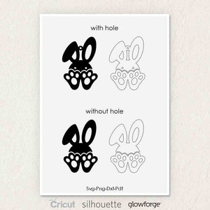 Bunny Ears Feet, Easter Earrings, Svg Dxf Pdf Png Formats, Cut File ...