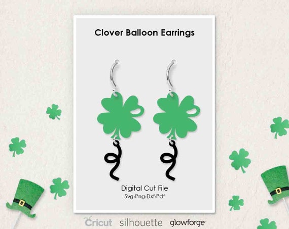 St. Patricks Day Earrings, Clover Earrings, St. Patty, St