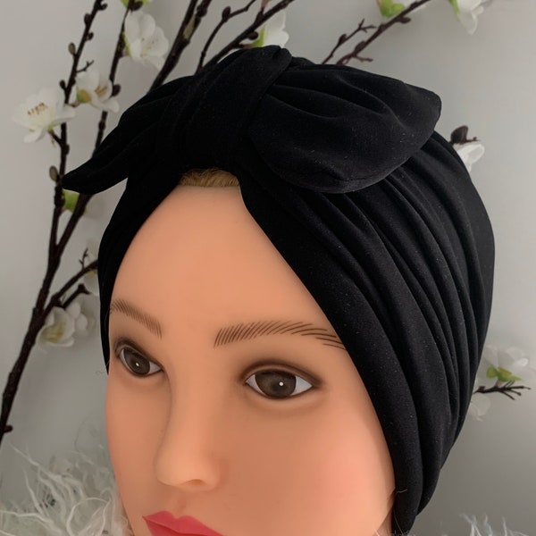 Premium quality turban, Bow turban for woman, soft turban for women, chemo headwear, hijab Turban headwrap, pre tied turban detachable bow