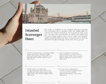 Istanbul Schnitzeljagd Abenteuer Aktivität | Rätsel | Geheimnis | Druckbar | Herunterladbar | Reise Spiele | Besuchen Sie Istanbul | Folge den Hinweisen