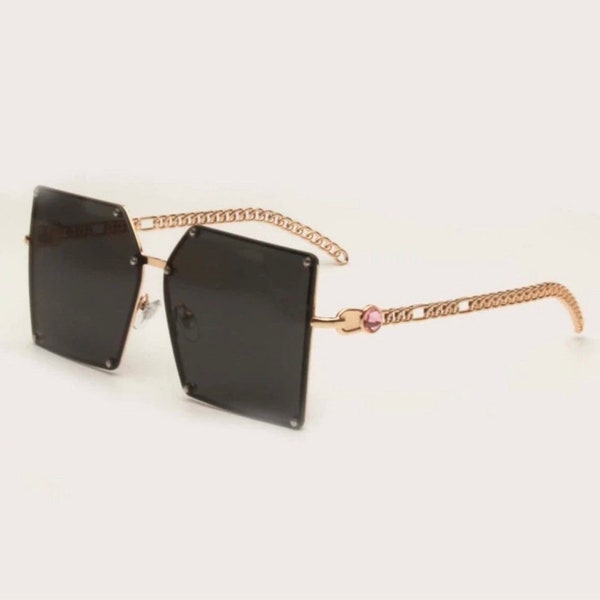 Golden Sunglasses trendy Sunglasses