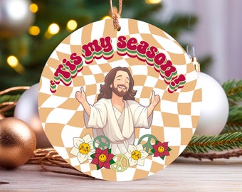 Ozdoba Hippie Jesus, zabawny wypełniacz pończochy w kształcie białego słonia, ozdoba urodzinowa Jesus, zabawny wypełniacz pończochy w kształcie Jezusa, fajny prezent