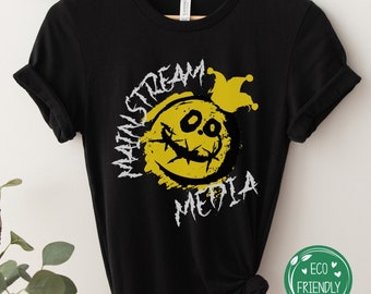 Political Activism Comical Shirt, Disrupt the System Be the Change Tee, Unisex Super Soft Graphic T-shirt, Fake New Conspiracy Meme Crewneck