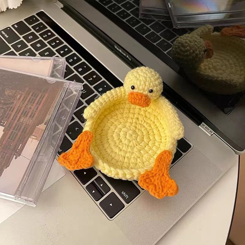Handmade Cute Duck Crochet Coaster Bear Crochet Coaster Etsy