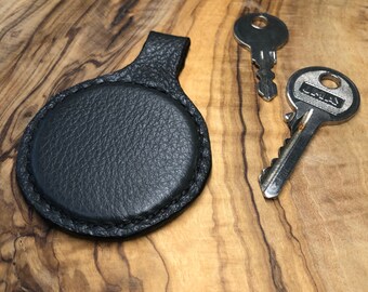 Personalised Round Leather Keyring
