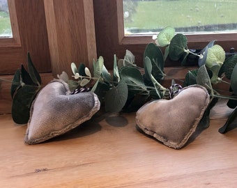 Plush Grey Heart Decoration