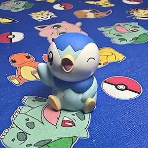 Pokemon Piplup Figure Finger Puppets 2007 Nintendo Bandai PVC Japan USA Seller image 1