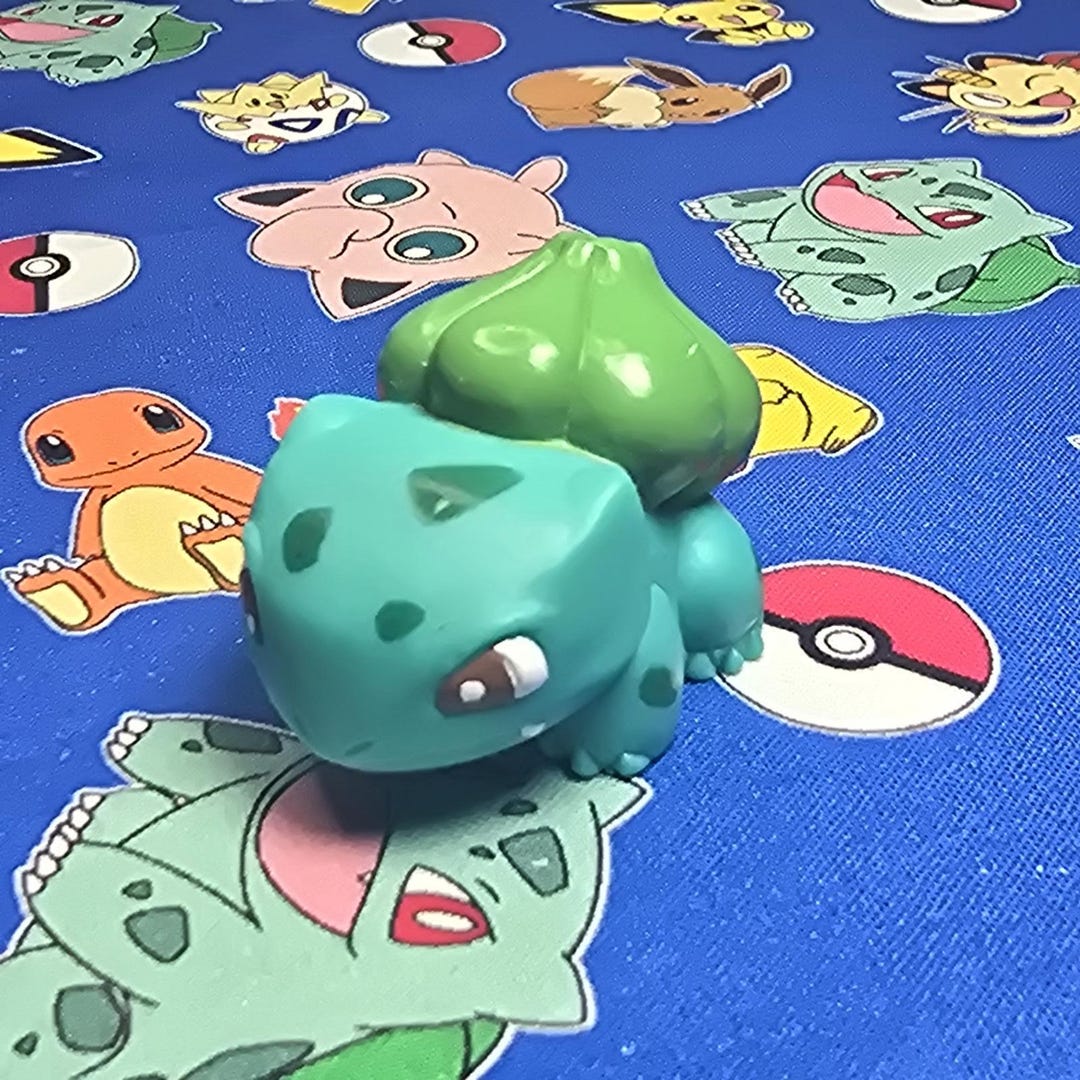 Pokemon Bulbasaur Figure Finger Puppet 1996 Nintendo Bandai PVC Vintage ...