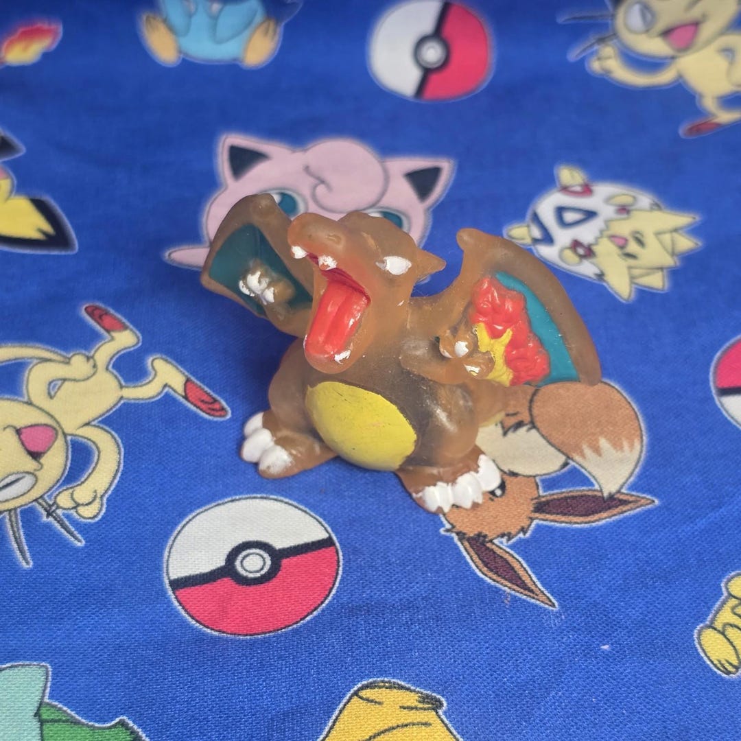 Pokemon Charizard Clear Figure Finger Puppet 1996 Nintendo PVC Bandai ...