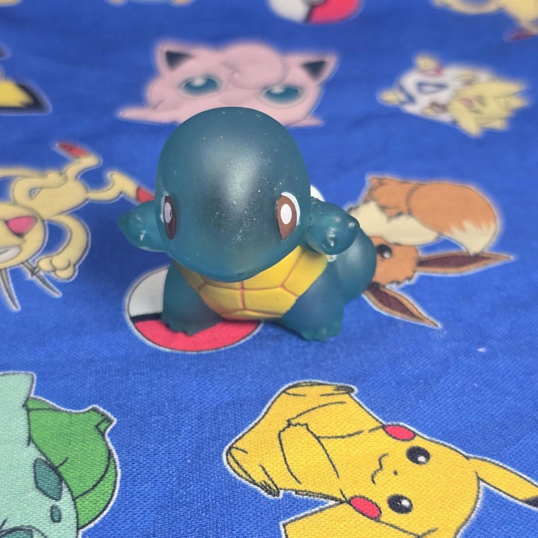 Pokemon Squirtle Clear Figure Finger Puppet 1996 Nintendo Bandai PVC ...