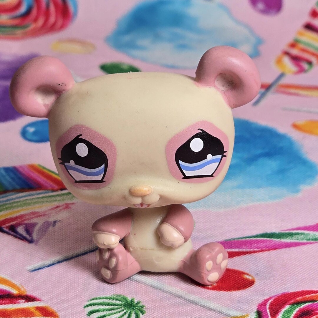 Lps Sticker Eye Littlest Pet Shop Authentic LPS #1328 Panda Bear Pink Blue Sticker Eyes ...