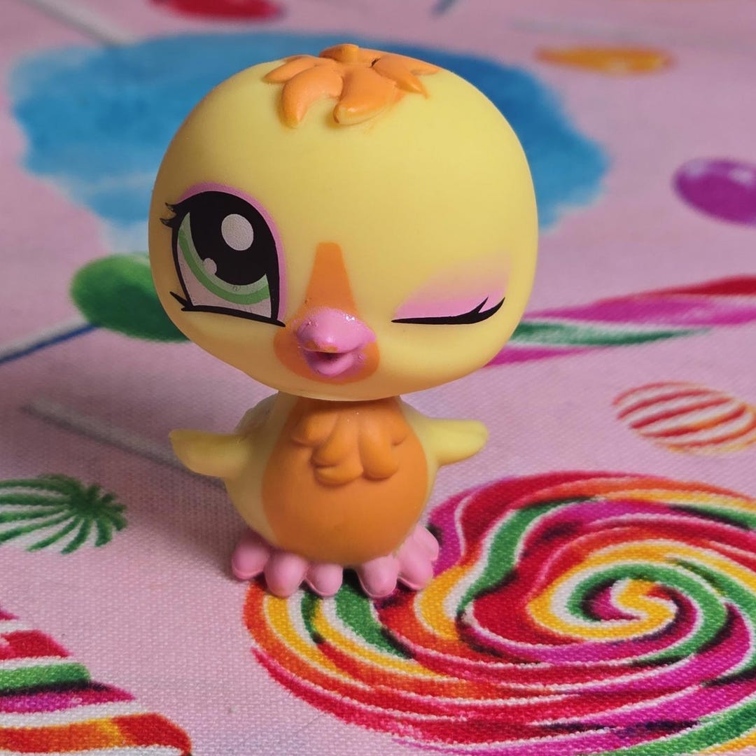 Lps Sticker Eye Littlest Pet Shop Authentic LPS #1329 Baby Chick Bird Yellow Sticker ...