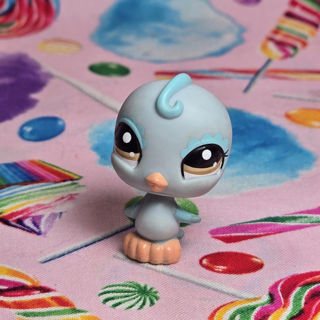 Spring Lps Littlest Pet Shop Authentic LPS #1984 Blue Lace Parakeet Globes Spring ...