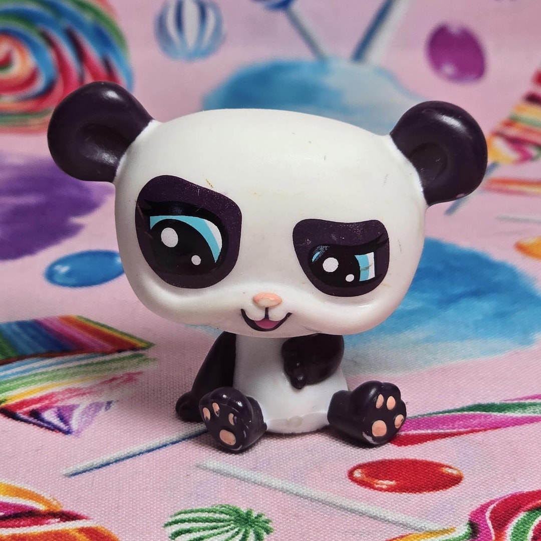 Lps Sticker Eye Littlest Pet Shop Authentic LPS #1413 Purple White Panda Bear Teal ...