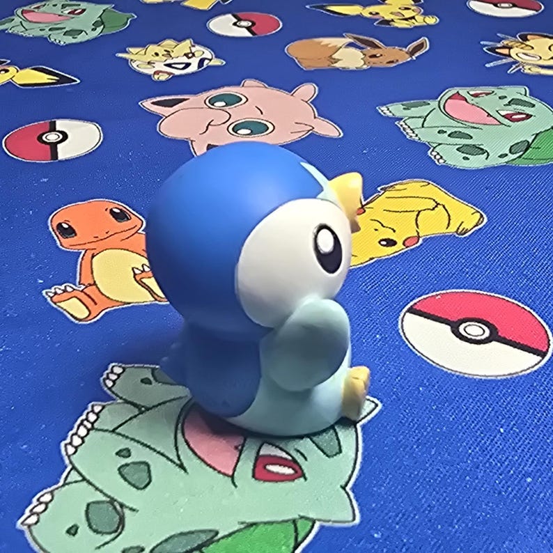 Pokemon Piplup Figure Finger Puppets 2007 Nintendo Bandai PVC Japan USA Seller image 4