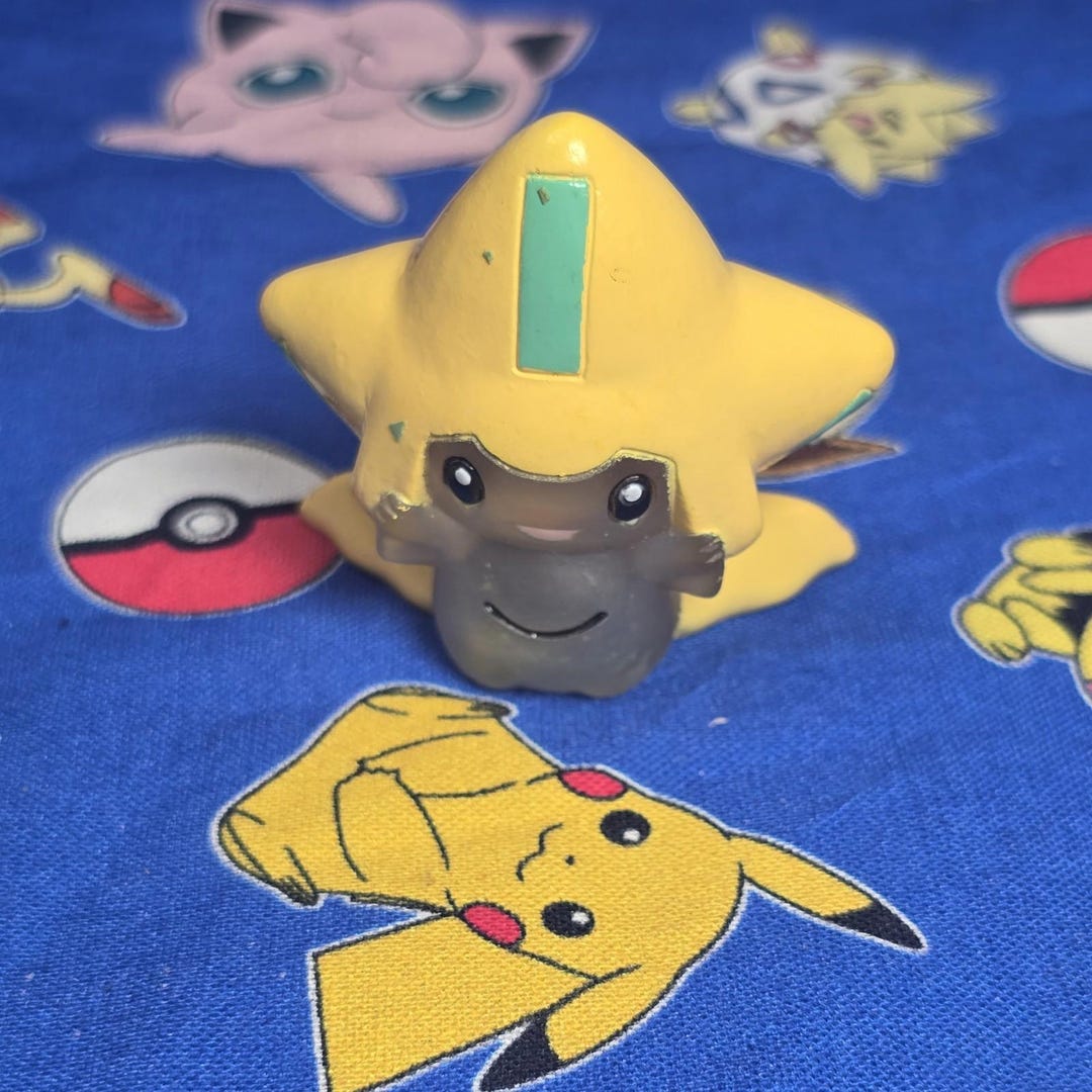 Pokemon Jirachi Clear Figure Finger Puppet 2003 Nintendo Bandai Vintage ...