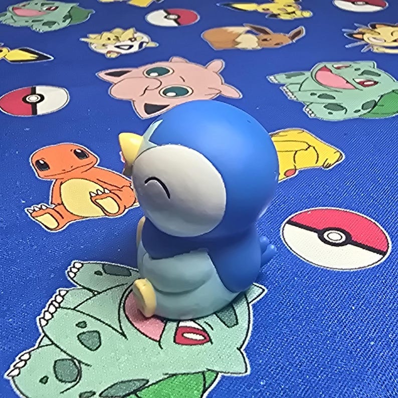 Pokemon Piplup Figure Finger Puppets 2007 Nintendo Bandai PVC Japan USA Seller image 2