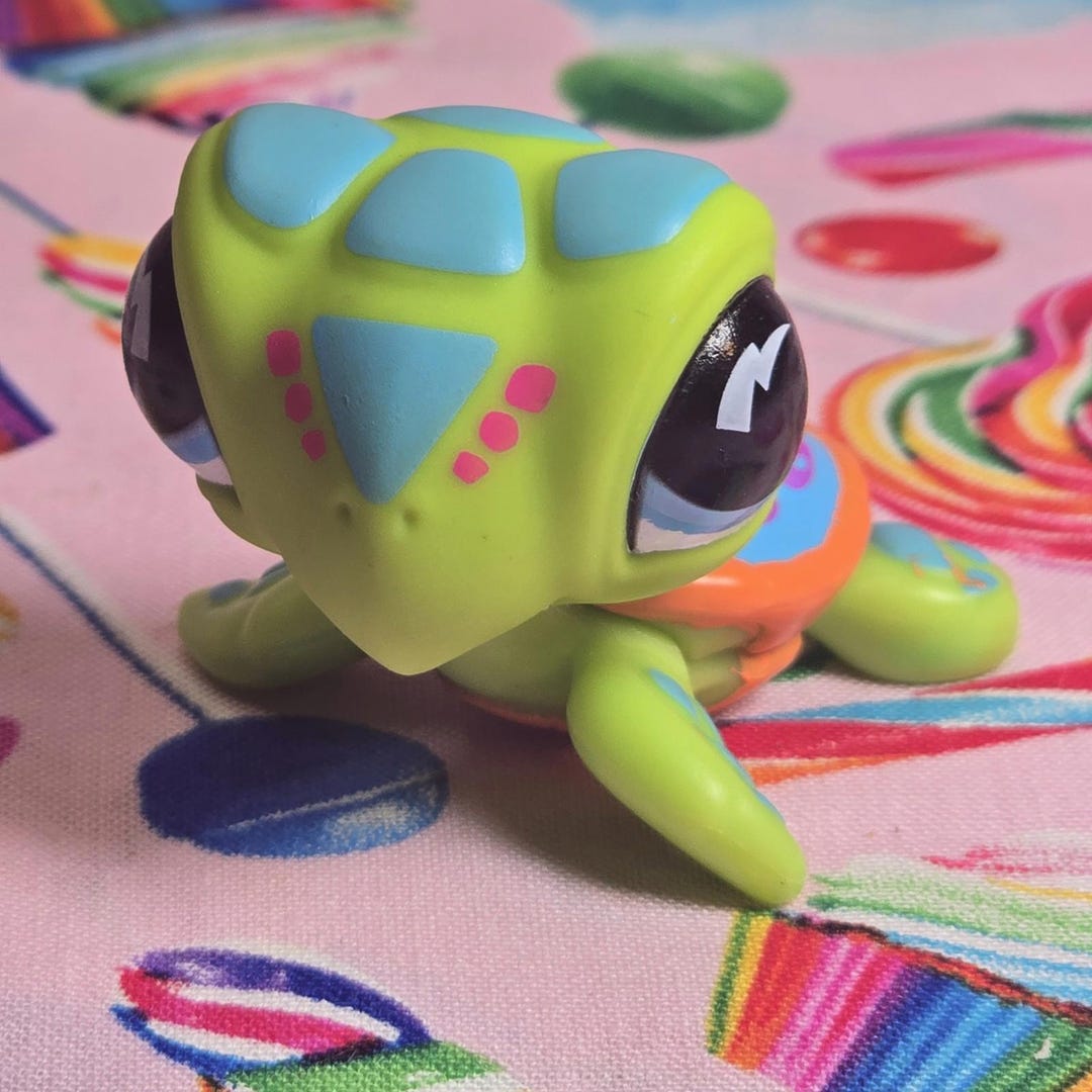 Littlest Pet Shop Authentic LPS G7 #248 Sea Turtle Green Blue Pink ...