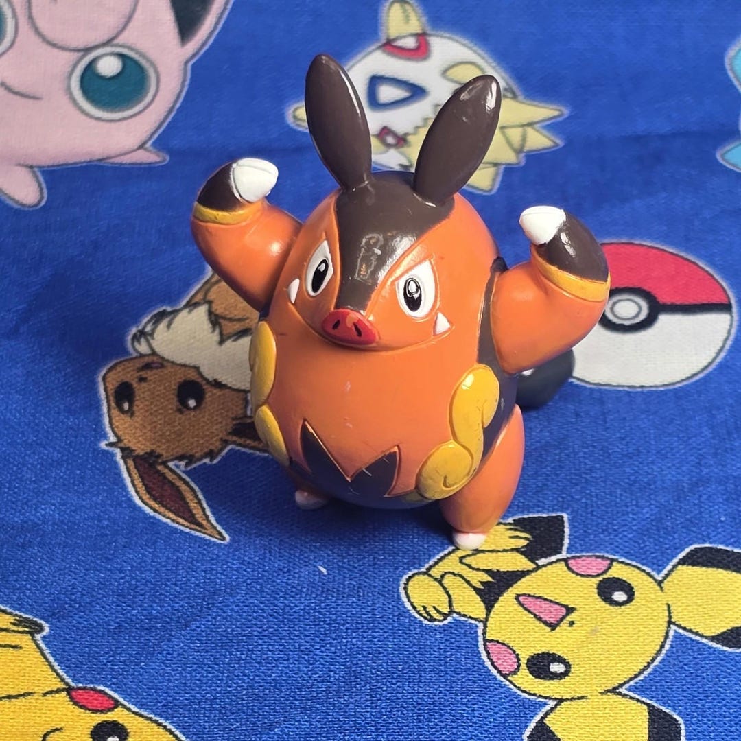 Pignite Action Figure Pokemon Pignite Tomy Authentic Figure Moncolle Japan Monster Collection ...