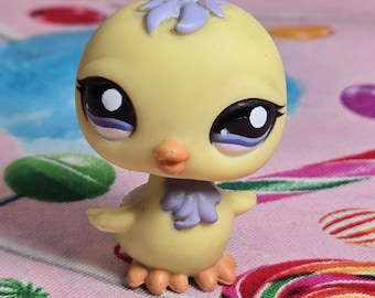 Littlest Pet Shop authentische LPS #2001 Küken Gelb Lavendel blaue Augen Exclusive