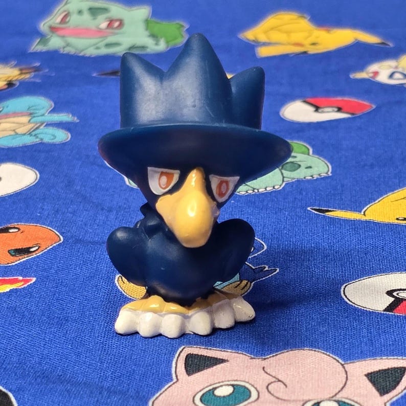 Pokemon Murkrow Figur Fingerpuppe 2001 Nintendo Bandai PVC Japan USA Verkäufer Bild 1