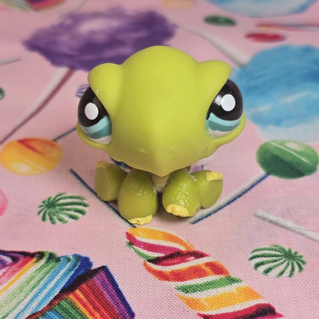 Littlest Pet Shop Authentic LPS #971 Green Tortoise Turtle Sassiest ...