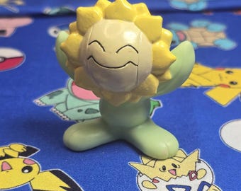 Pokemon Sunflora Figure Finger Puppet 2000 Nintendo Bandai Vintage PVC Japan USA