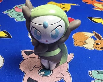 Pokemon Meloetta Figure Finger Puppet 2012 Nintendo PVC Bandai Japan USA Seller