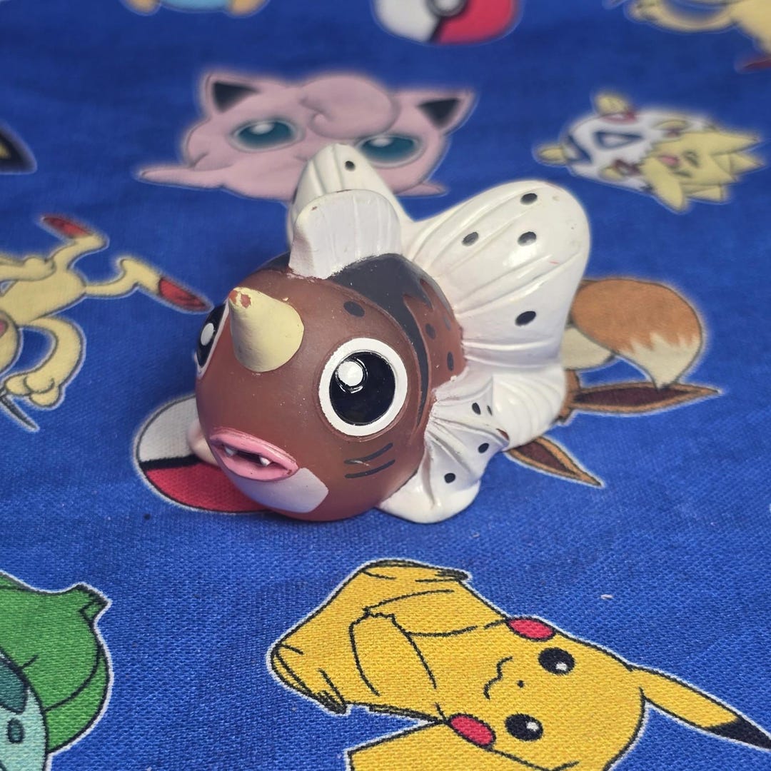 Pokemon Seaking Clear Figure Finger Puppet 1997 Bandai Nintendo PVC ...