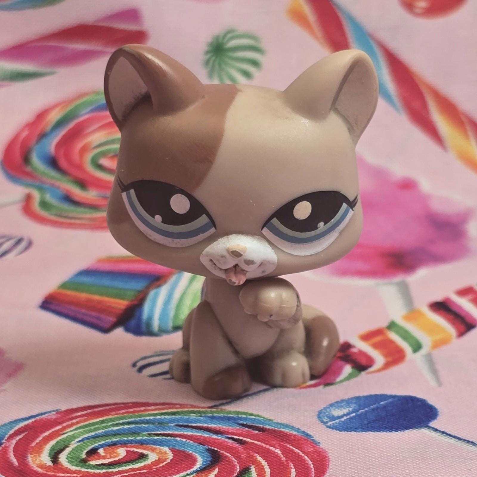 Lot De 8 Figurines Littlest Pet Shop - Chats Qui Lèchent (Licking Cat) - LPS Hasbro