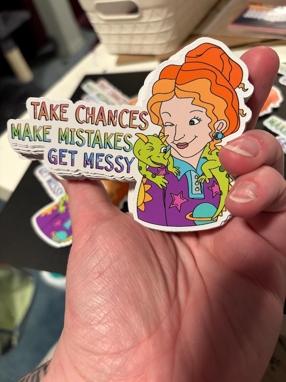 Frizzle 4" Vinyl Sticker Teacher School Retro 90s TV Show Magic School Bus