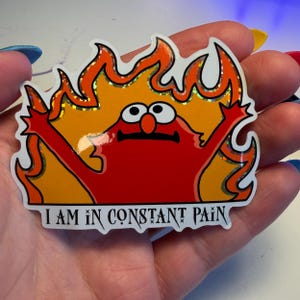 Hellmo vinylsticker chronische pijn/ziekte, geestelijke gezondheid, grappig, herkenbaar, brutaal