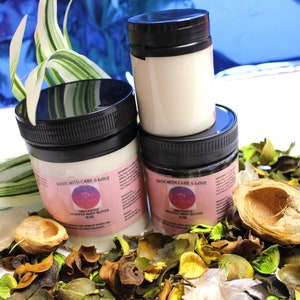 Whipped & Creamy Body Butter, 4, 8 and 16 ounce sizes. In various fragrant scents for both men and women. Great for skincare.