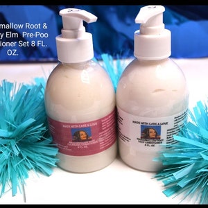Marshmallow Root Slippery Elm Cleansing and Deep Conditioner 8 or 16 ounces, Random 2 Oz., or 4 Oz. Hair Oil.