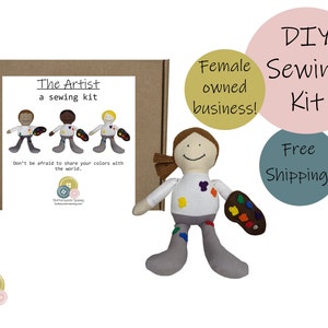 Learn to Sew → DIY Sewing Kit → Doll Sewing Kit → All Supplies (except scissors) Included → Access to Video Tutorials → Let&#39;s Sew Together!