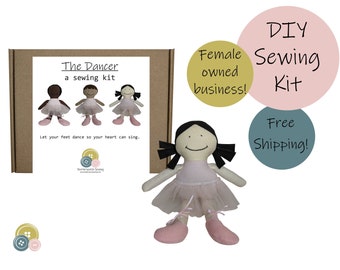 Learn to Sew → DIY Sewing Kit → Doll Sewing Kit → All Supplies (except scissors) Included → Access to Video Tutorials → Let's Sew Together!