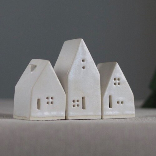 White Ceramic Christmas Village 