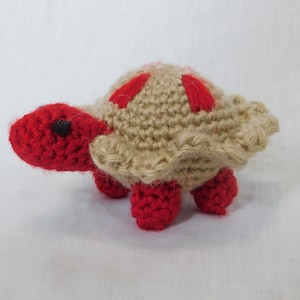 Patrón de ganchillo Amigurumi tortuga pastel