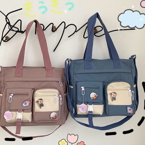 KAWAIIGALS Cute Tote Bag Kawaii Aesthetic Tote Bag Weekender Etsy