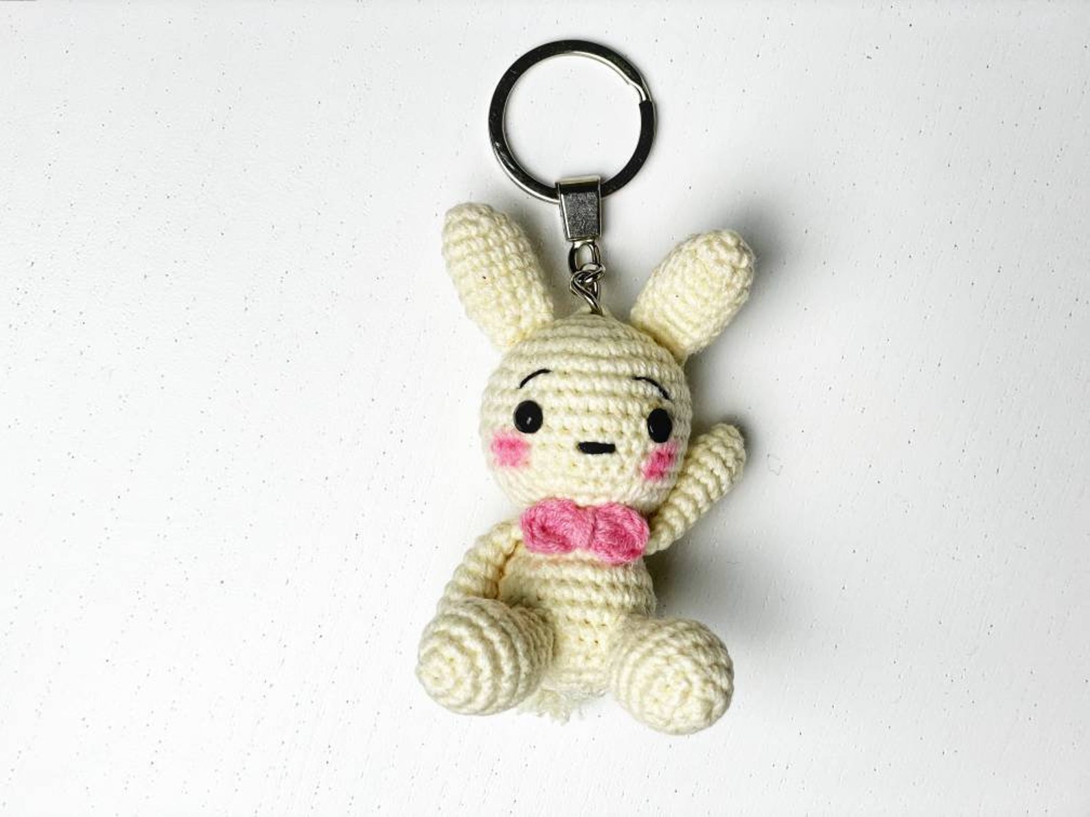 Crochet rabbit Keyring / keychain for backpack handbag and Etsy