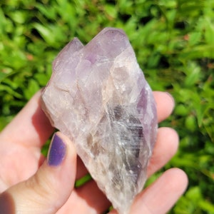 Amethyst Raw Points with Hematite Phantoms