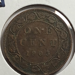 1896, 1897, 1901, 1902, 1903 Canadian 1 cent Queen Victoria and King Edward VII