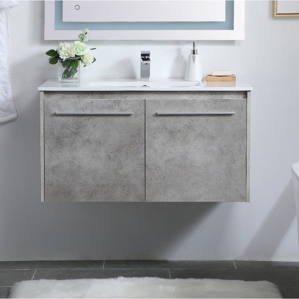 Floating Modern Single Vanity Etsy