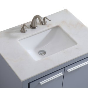Elegant Décor 30-inch Single Bathroom Vanity Sink Set in Gray - Filipo ...