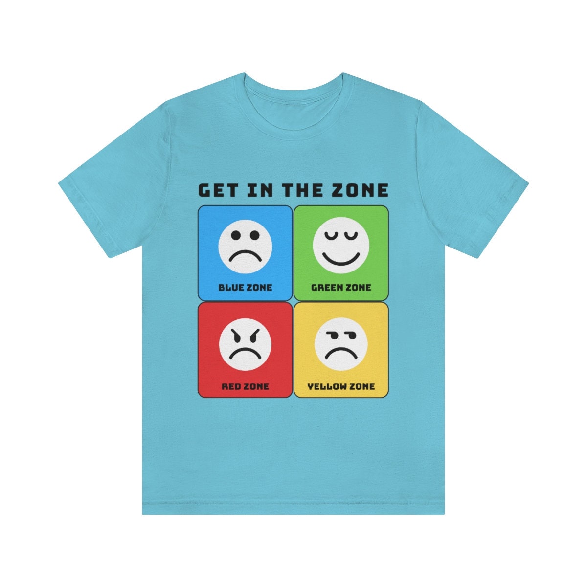 Zones of Regulation Shirt, the Zones T Shirt, Blue Zone Red Zone Yellow
