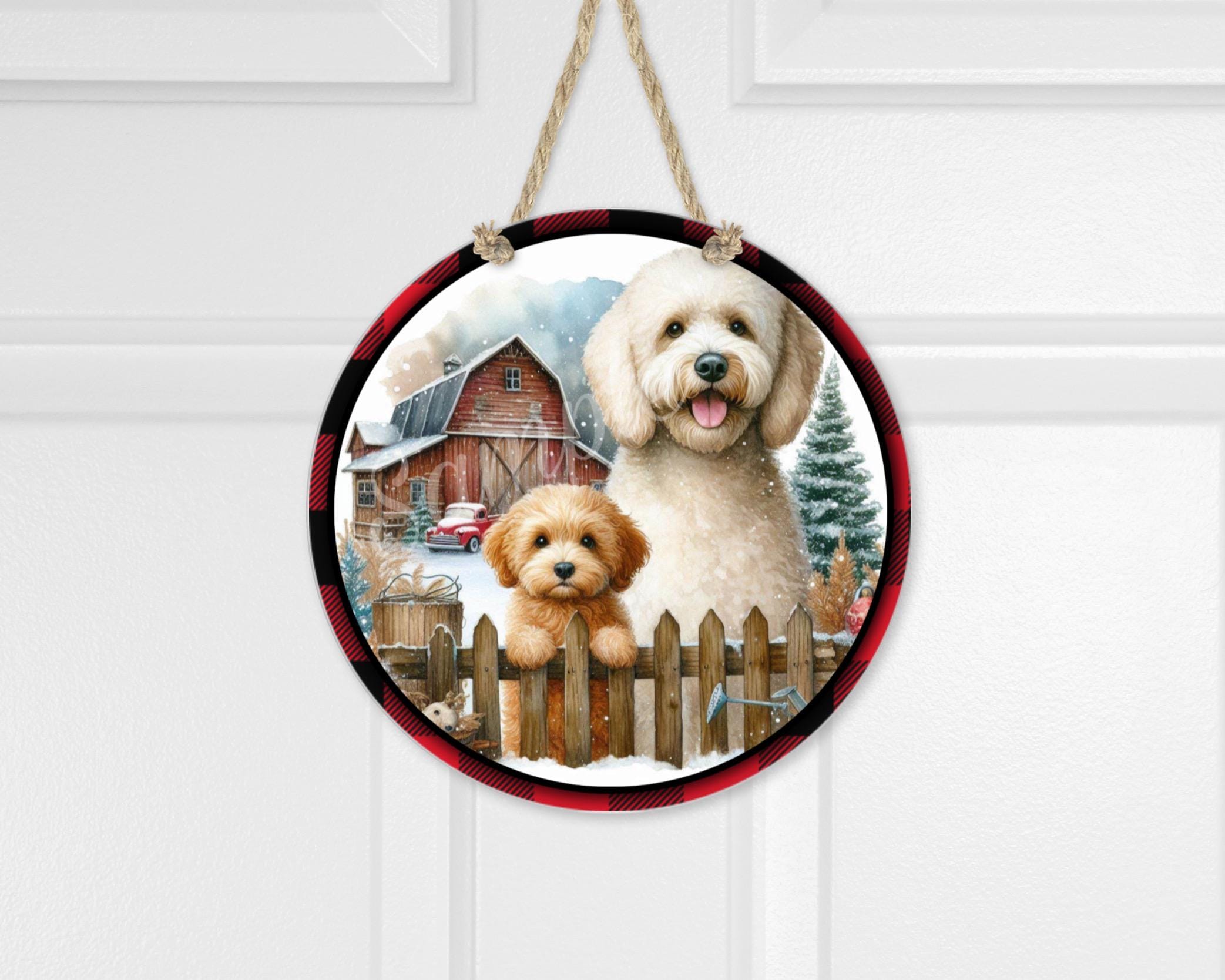 コッカプー＆プードル 2犬種のラウンドデザイン - Etsy 日本, image size:2085x1668